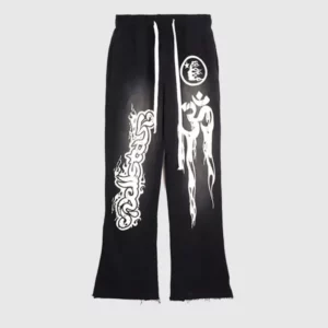 Hellstar Studios Records Yoga Sweatpants Black
